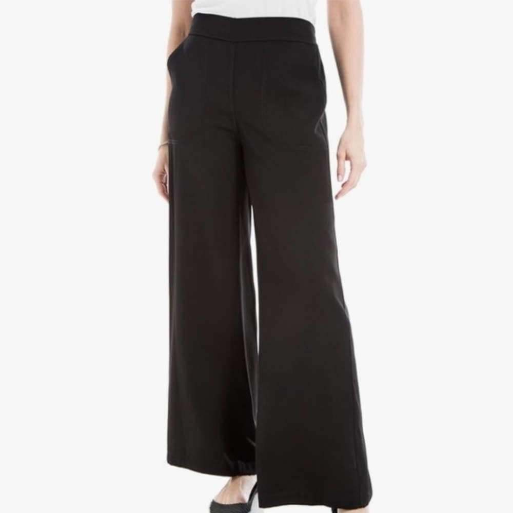 NWT Max Studio Black Wide-Leg Pull On Pants ~sz XL